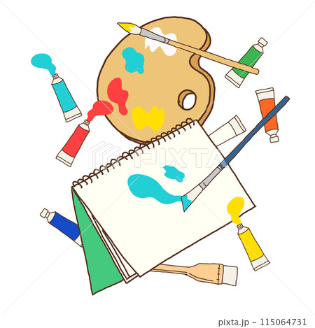 アート画材のイメージイラスト 115064731