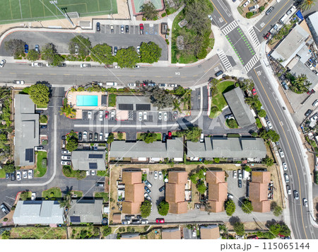Aerial view of Vista, Carlsbad in North County of San Diego, California. USA 115065144