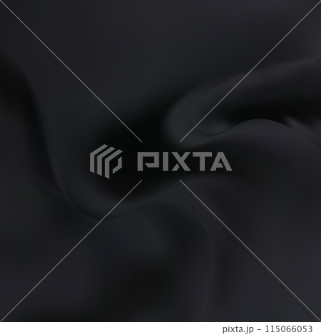 Black cloth. Crumpled silk. Abstract background. Beauty and fashion. eps 10 115066053
