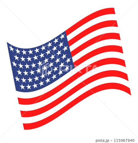 波打つアメリカ国旗 115067840