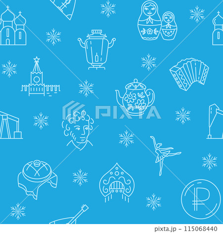 Seamless pattern with Russian symbols Seamless pattern with Russian symbols 115068440