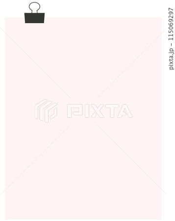 クリップで綴じられた紙のコピースペース 115069297