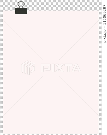 クリップで綴じられた紙のコピースペース 115069297