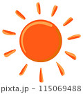 sun icon in cartoon style 115069488
