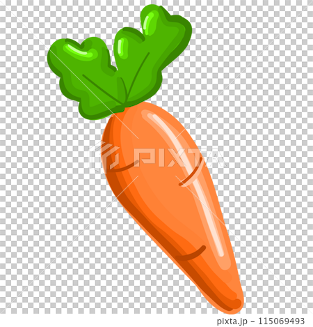 paper sticker on white background carrot 115069493