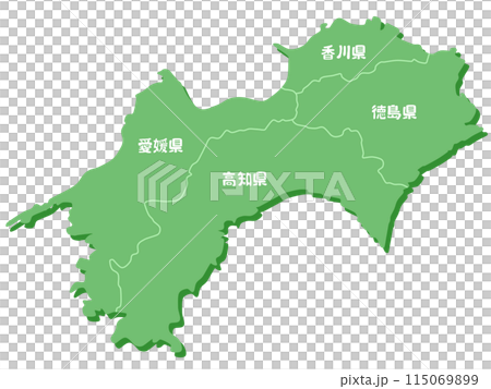 Shape of the Shikoku region 115069899