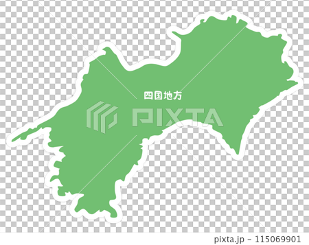 Shape of the Shikoku region Shape of the Shikoku region 115069901