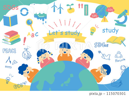 勉強する子供達 115070301