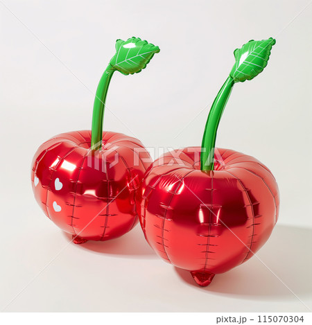 さくらんぼの浮き輪、風船 Inflatable Cherry Pool Floatsのイラスト