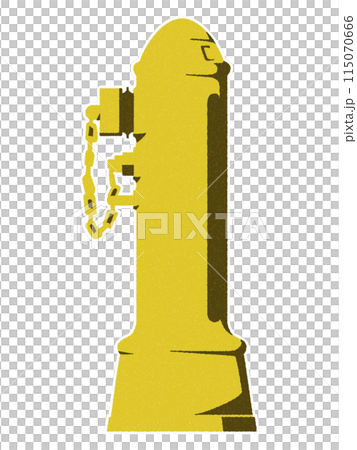 A yellow fire hydrant accent 115070666