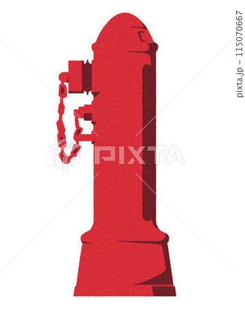 赤い消火栓のワンポイント 115070667