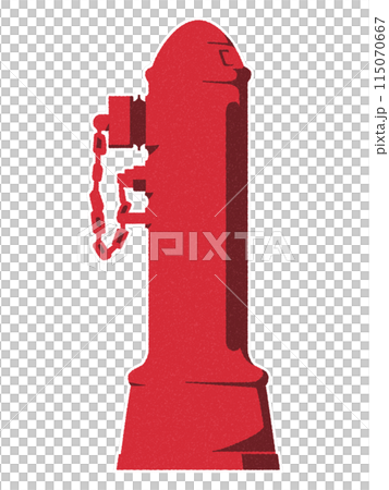 赤い消火栓のワンポイント 115070667