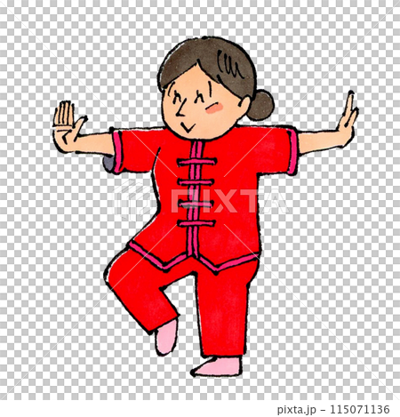 Kung fu woman (red outfit) 115071136