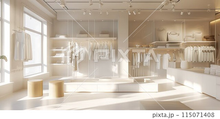 清潔感のあるアパレルショップ店内01 115071408