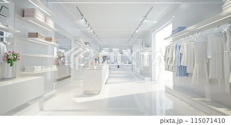 清潔感のあるアパレルショップ店内03 115071410