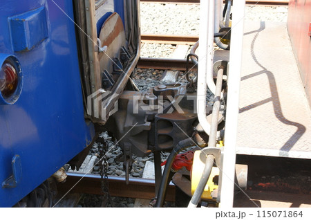 秋田県小坂町小坂鉄道レールパーク寝台特急あけぼの連結器 秋田県小坂町小坂鉄道レールパーク寝台特急あけぼの連結器 115071864