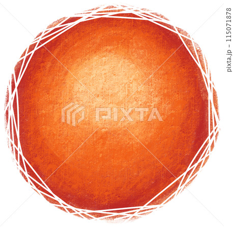 Red orange color sphere bubble circle paitning drawing brush texture background sphere 115071878