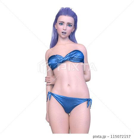 ビキニ姿の女性のイラスト素材 [115072157] - PIXTA