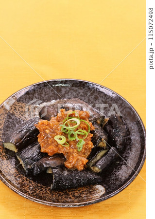 焼きナスの肉味噌乗せ　田楽　茄子料理 115072498