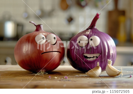 Funny vegetables in the refrigerator. Funny vegetables in the refrigerator. 115072505