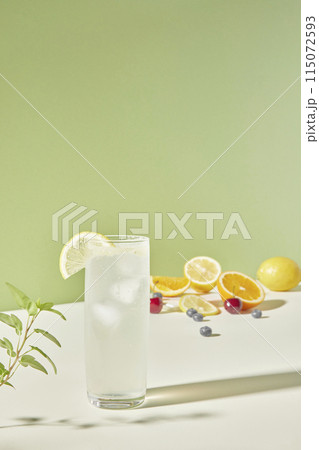 Colorful color background. Refreshing and fresh oranges, lemons and other fruits full of vitamins. Colorful color background. Refreshing and fresh oranges, lemons and other fruits full of vitamins. 115072593