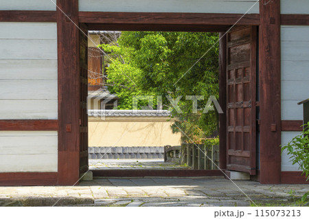 京都 本法寺 新緑に包まれた仁王門 京都 本法寺 新緑に包まれた仁王門 115073213