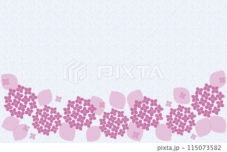 紫陽花　フレーム　花模様　 115073582