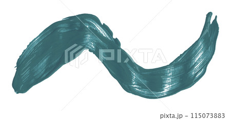 Green paintbrush isolated on white background. Deep lake color. Green paintbrush isolated on white background. Deep lake color. 115073883