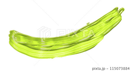 Green paintbrush isolated on white background. Deep lake color. Green paintbrush isolated on white background. Deep lake color. 115073884