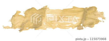 Light brown brush isolated on white background. Watercolor 115073908