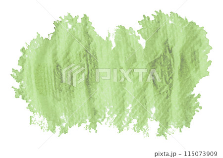 Green paintbrush isolated on white background. Deep lake color. Green paintbrush isolated on white background. Deep lake color. 115073909
