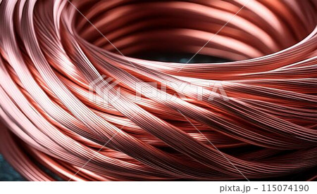 銅線のクローズアップ画像13 銅線のクローズアップ画像13 115074190