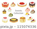 可愛いスイーツのイラストセット 115074336