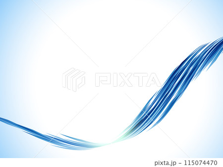 明るい青の抽象ウェーブ背景 明るい青の抽象ウェーブ背景 115074470