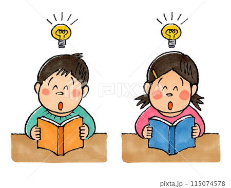 読書する子供(ひらめき) 読書する子供(ひらめき) 115074578