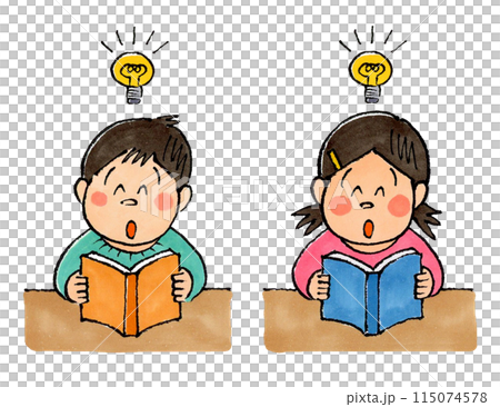 読書する子供(ひらめき) 読書する子供(ひらめき) 115074578