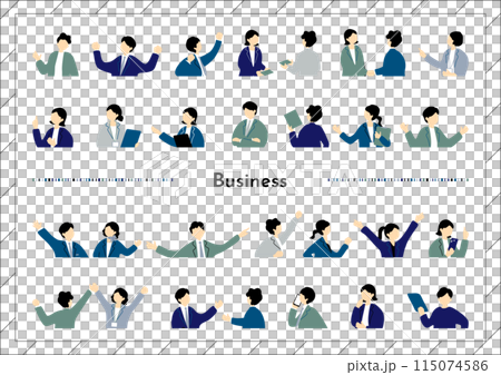 Business scene people material collection 115074586