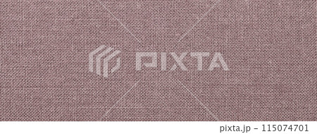 Dark brown background from textile material with wicker pattern and texture, macro. 115074701