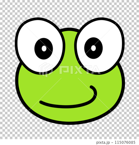 アマガエルの顔のイラスト アマガエルの顔のイラスト 115076085