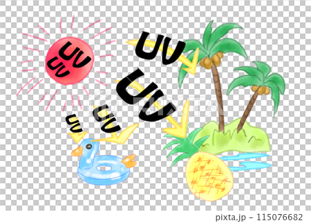 夏の海の紫外線　 115076682