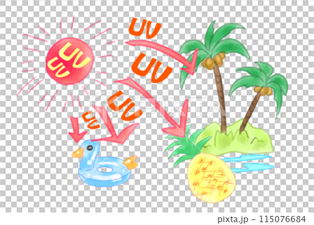 夏の海の紫外線　 115076684