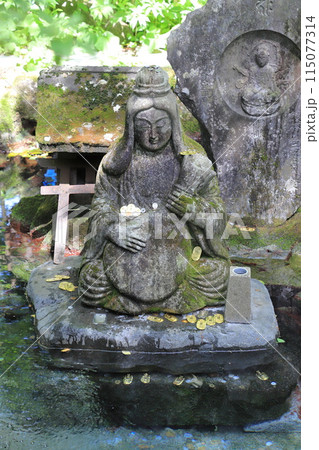 五徳山水澤観世音（水澤寺） 龍王弁財天の写真素材 [115077314