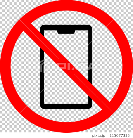 スマートフォン禁止のマーク 115077336