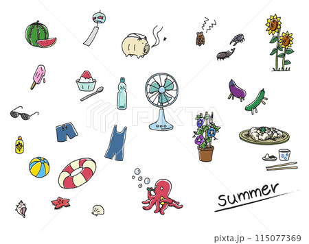 夏イラスト(カラー) 夏イラスト(カラー) 115077369