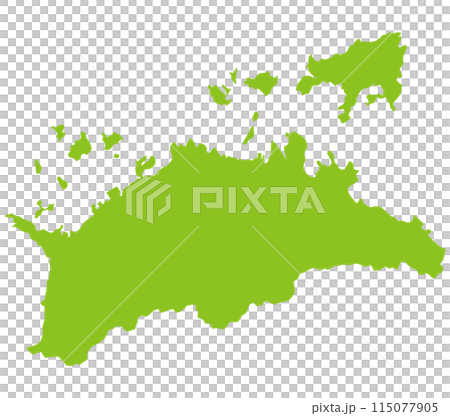 Kagawa prefecture map icon tourism material Kagawa prefecture map icon tourism material 115077905