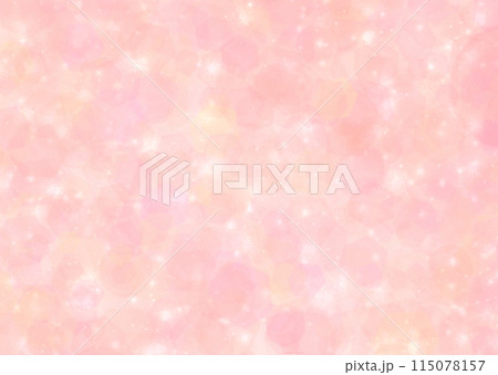 淡いピンクのきらきら光が広がる背景素材　やさしく柔らかなグラデーション 115078157
