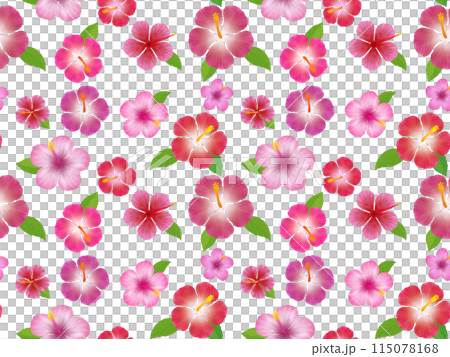 Hibiscus seamless pattern A' 115078168