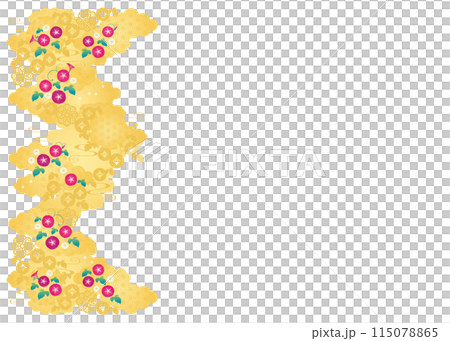 背景素材-和柄朝顔2022-17テク 背景素材-和柄朝顔2022-17テク 115078865