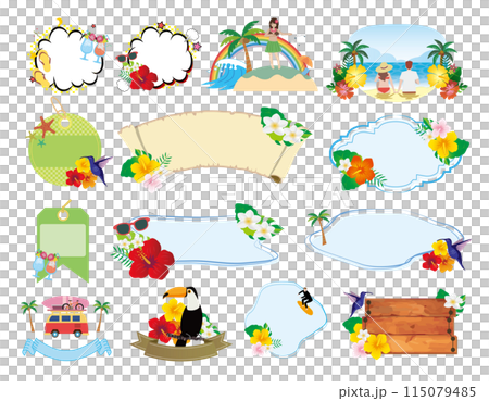 ハワイ ハイビスカス トロピカル フレーム ハワイ ハイビスカス トロピカル フレーム 115079485