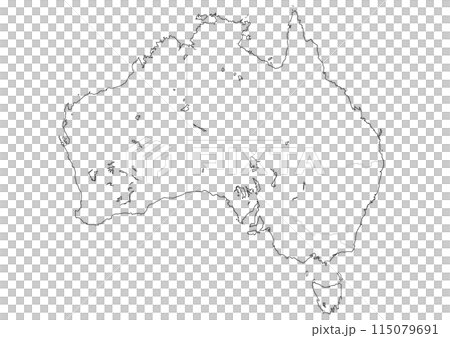 白地図　オーストラリア 115079691